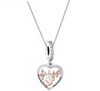 Silver Music Note Heart Necklace