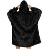 Music Notes Black Blanket Hoodie