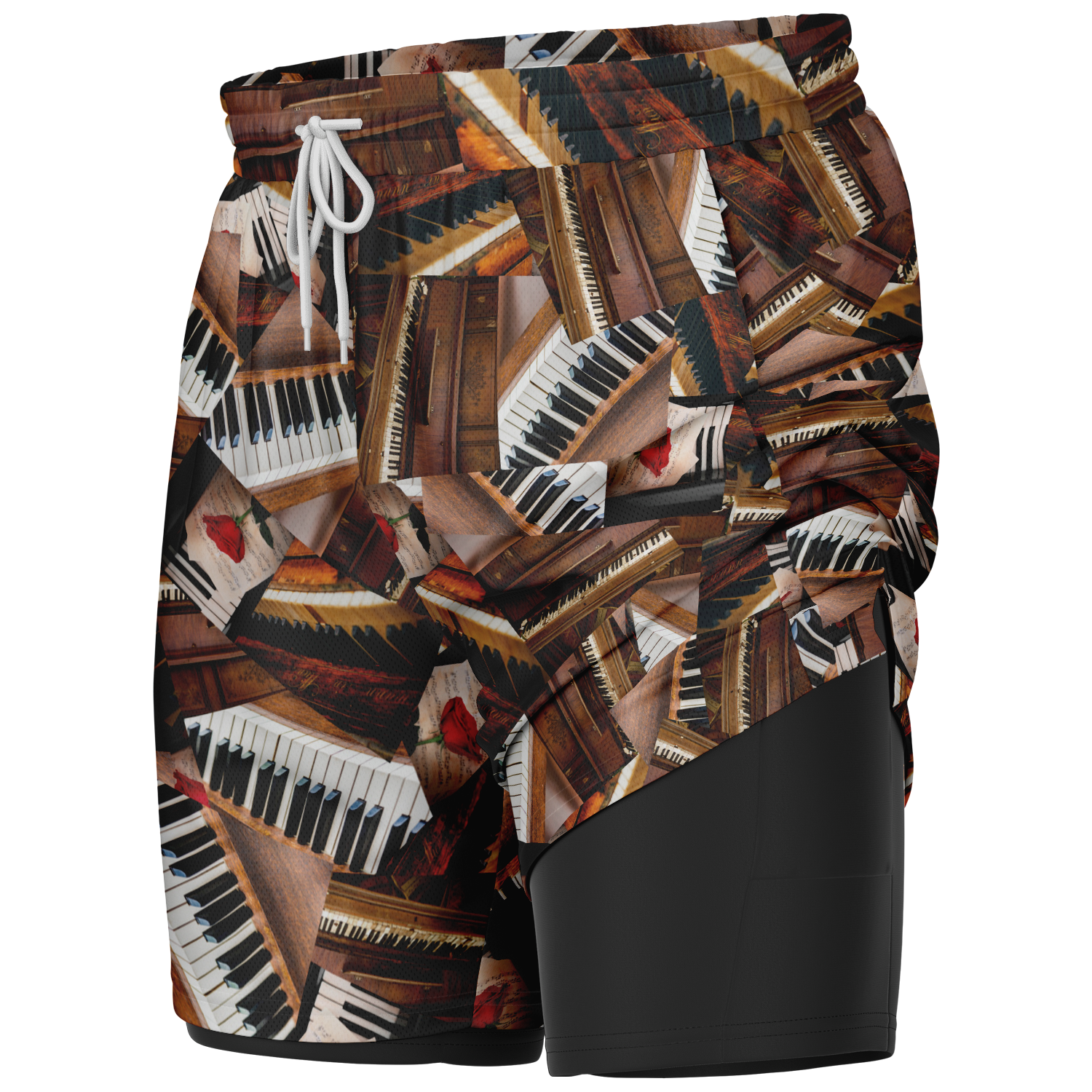 Wooden Piano 2-In-1 Shorts