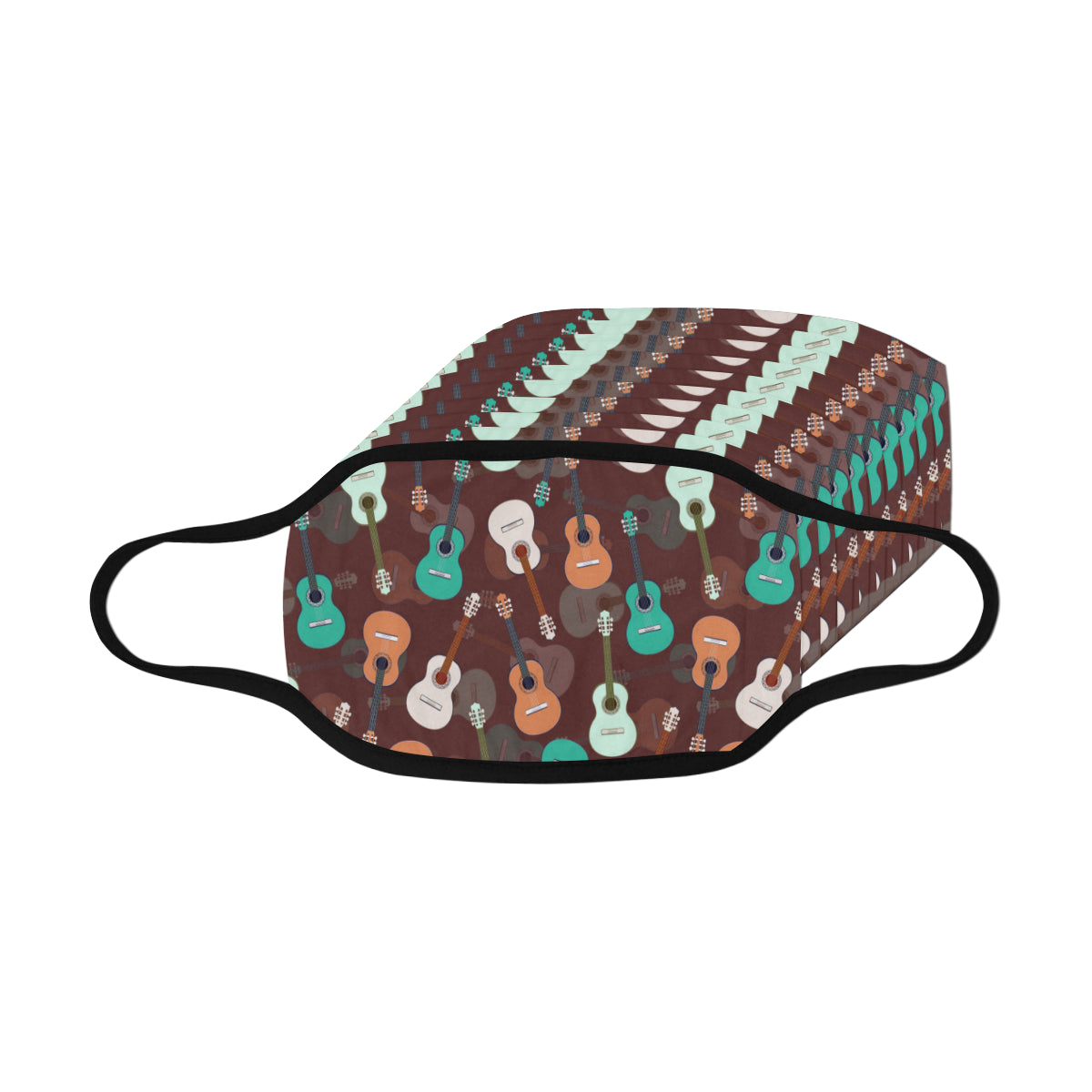 Guitars Multicolored Mask