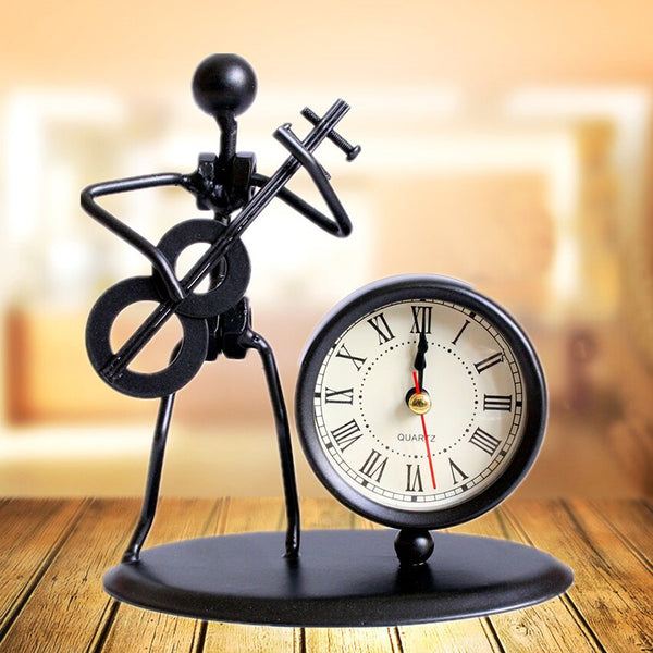 Antique Musician Table Clock - Artistic Pod