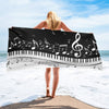 Guitar Piano Music Notes Beach Towel