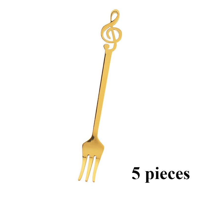 Treble Clef Fruit Fork Set