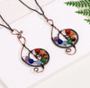 Music Treble Clef 7 Chakra Necklace