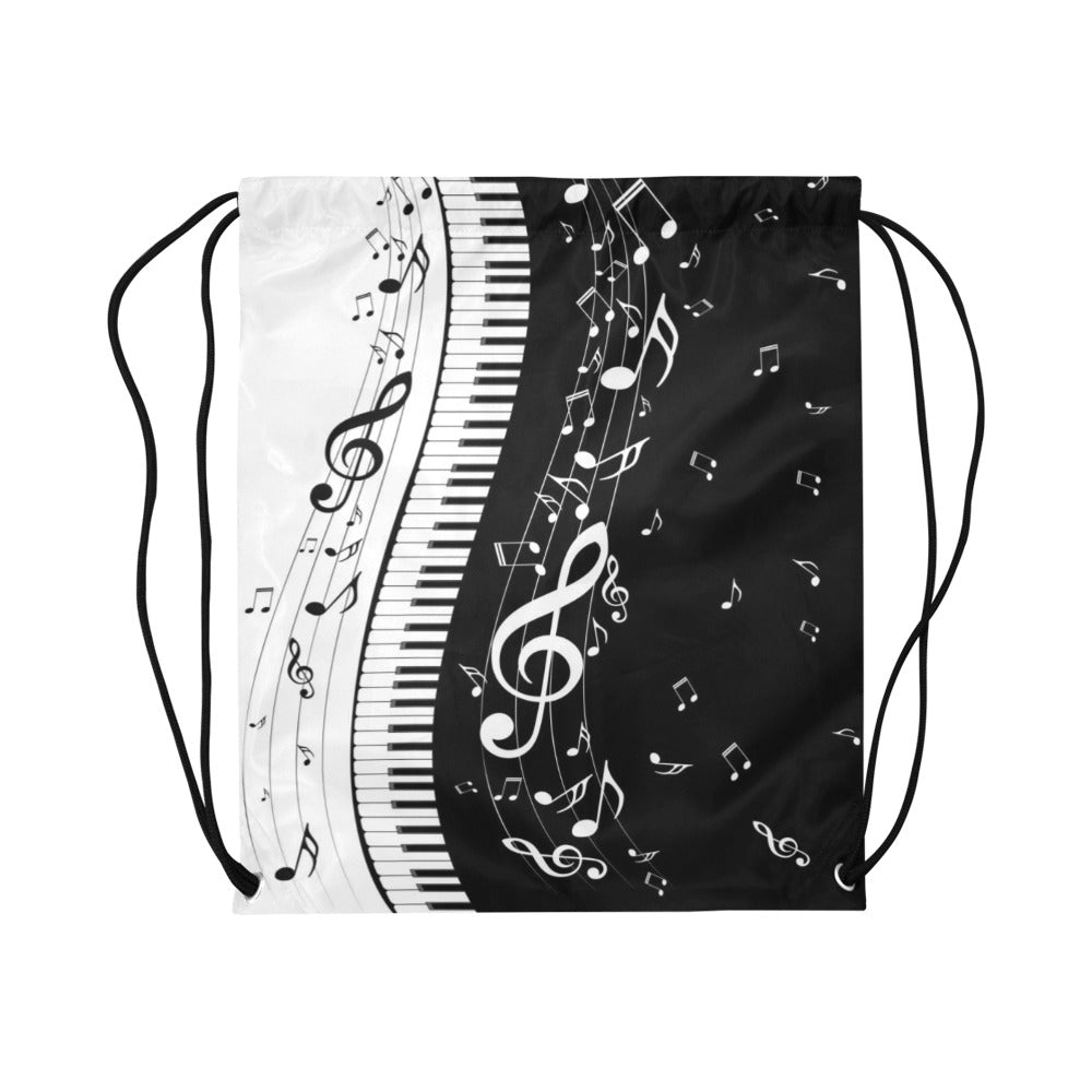Piano Keys Music Notes Drawstring Bags