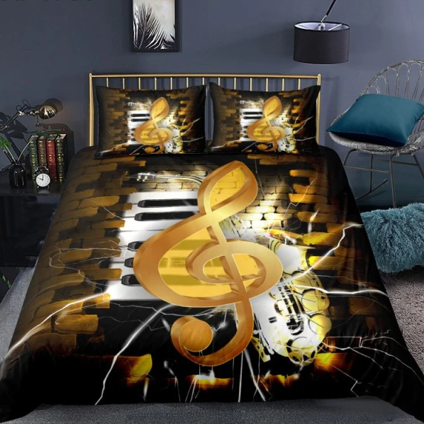 Treble Clefs Guitar Bedding Set