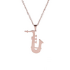 Stainless Steel Saxophone Necklace