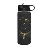 Gold Music Insulated Bottle With Straw Lid