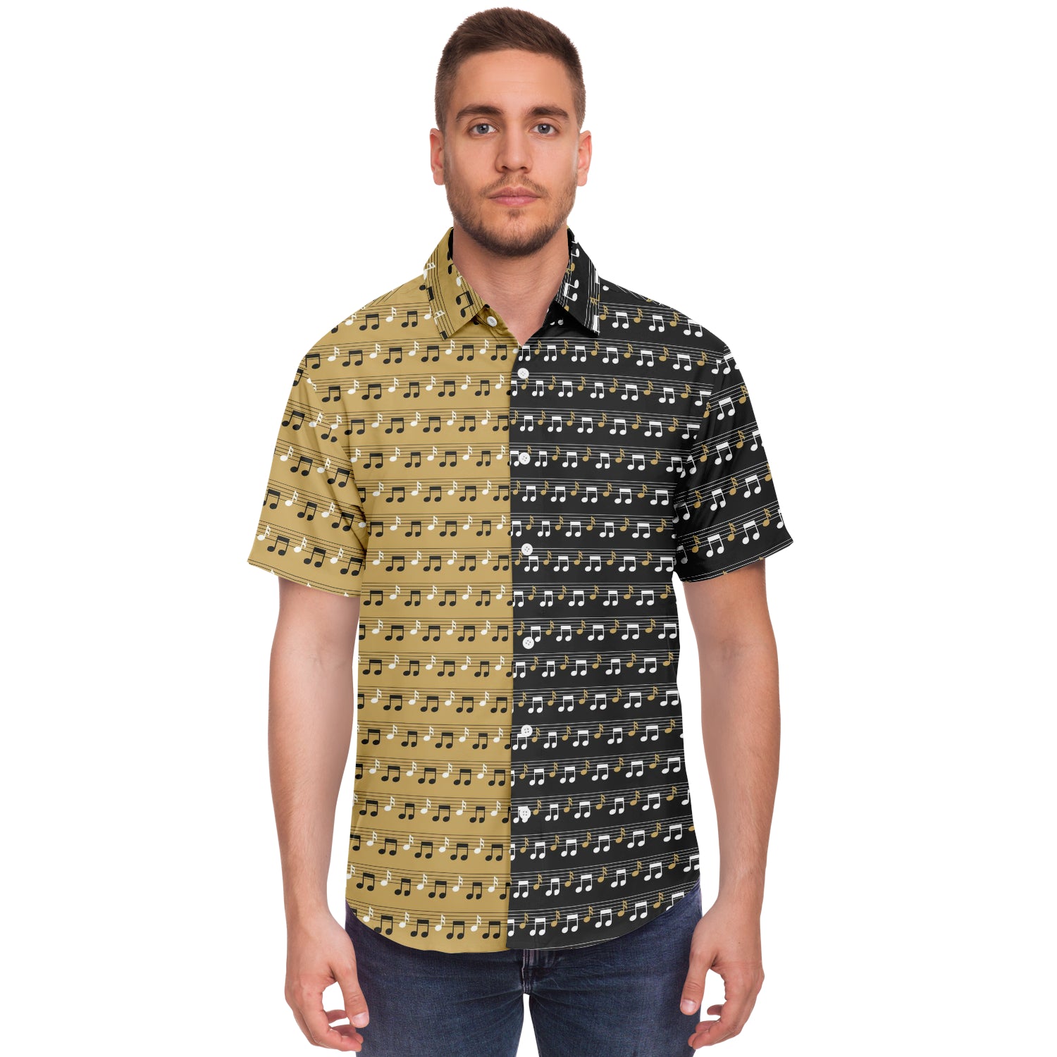 Music Notes Short Sleeve Shirt