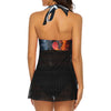 Vinyl Ice Fire Swimming Dress