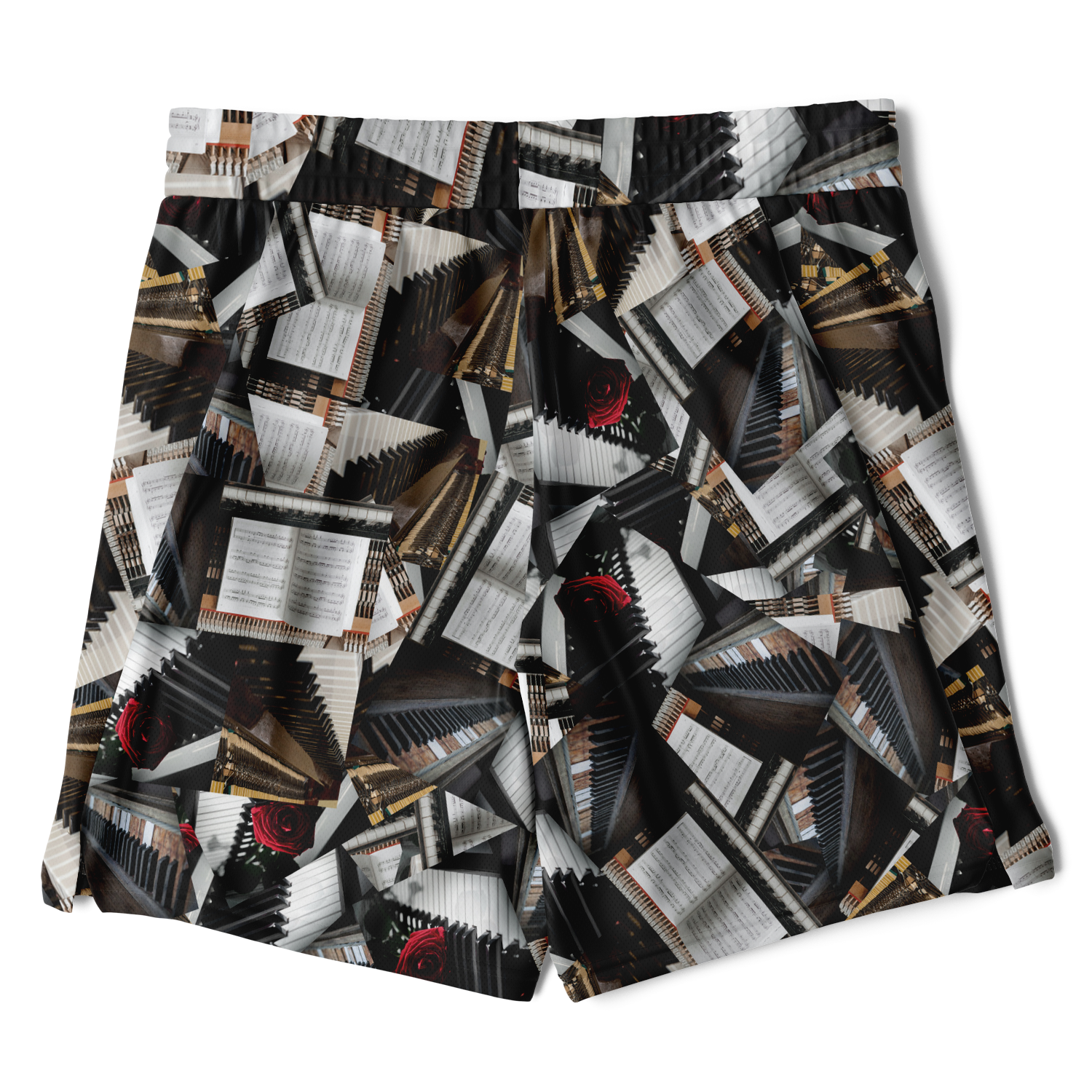 Piano Rose Flower 2-In-1 Shorts
