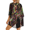 Musical Glitter Chiffon Kimono