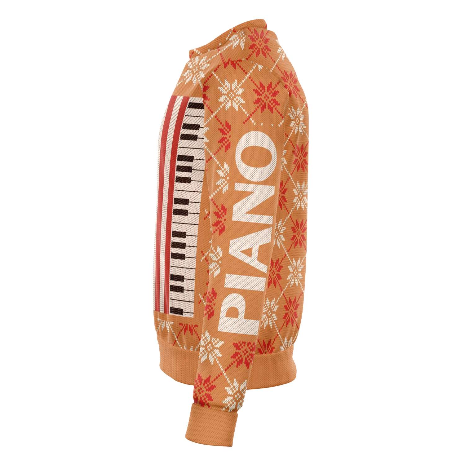 Piano Christmas Orange Sweatshirt