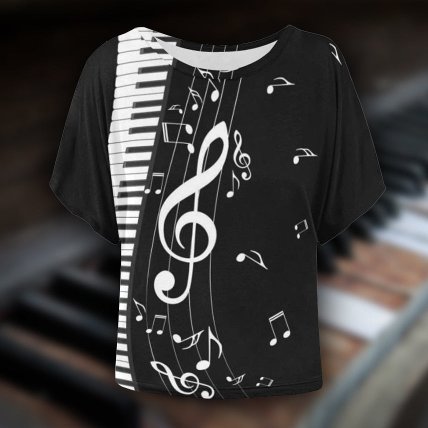 Piano Keys Batwing T-Shirt