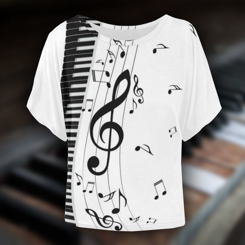 Piano Keys Batwing T-Shirt
