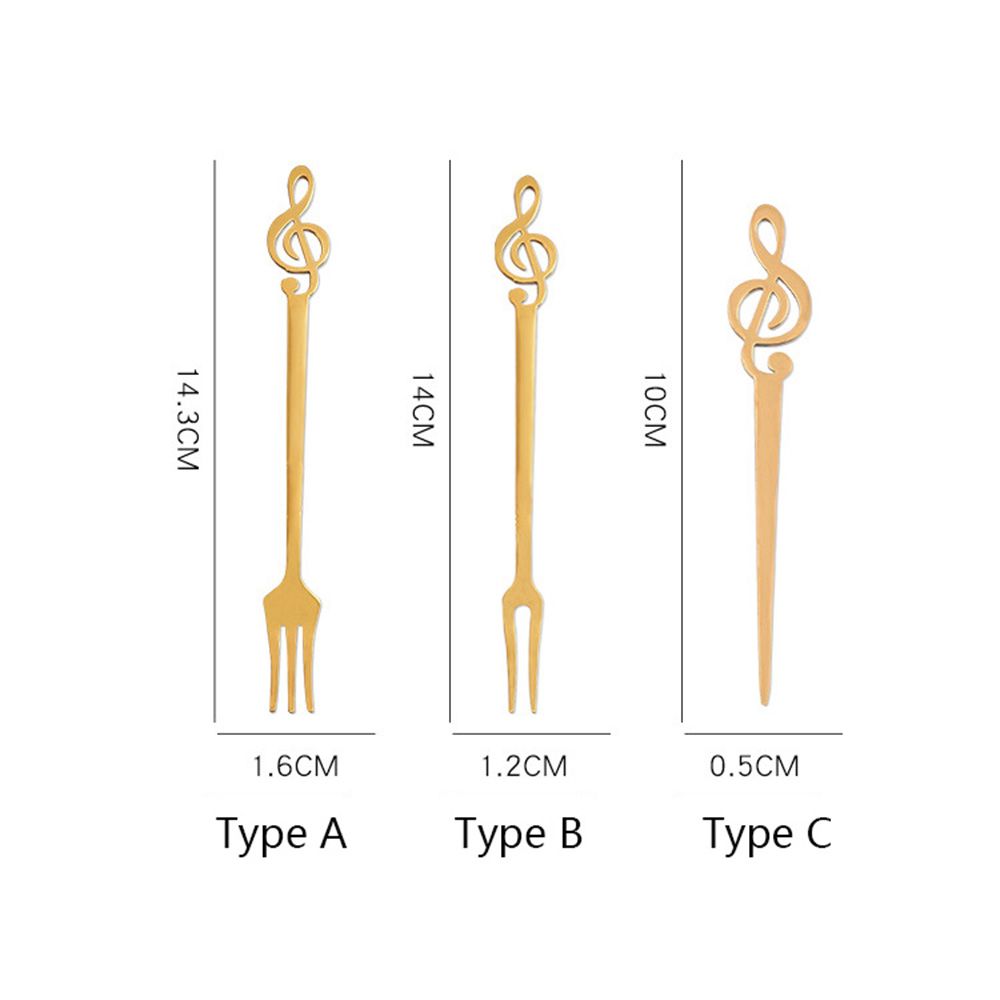 Treble Clef Fruit Fork Set