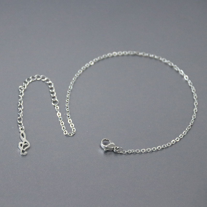Music Note Stainless Steel Anklet