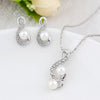 Elegant Pearls Music Notes Jewelry Set