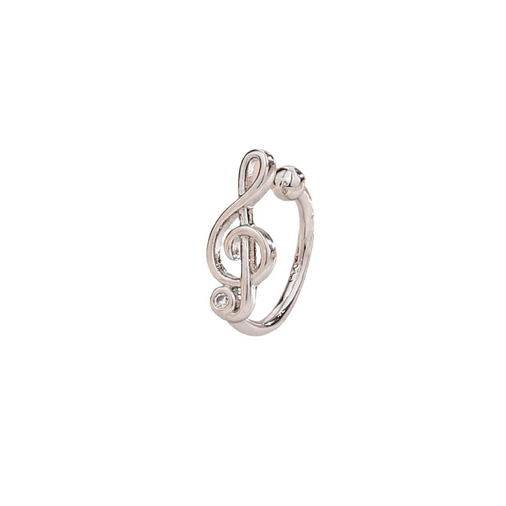 1pc Music Treble Clef / Guitar Clip Earring