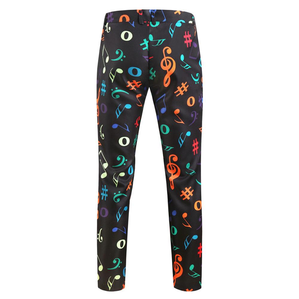 Colorful Music Notes Men's Suit Set (2pcs - Blazer & Pants)