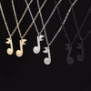 Music Notes Necklace Set