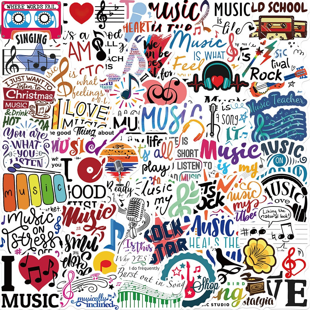 Graffiti Music Sticker Set