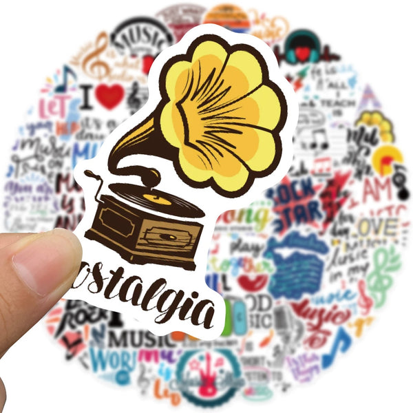 Music Sticker Set Graffiti Music Sticker Set - Artistic Pod