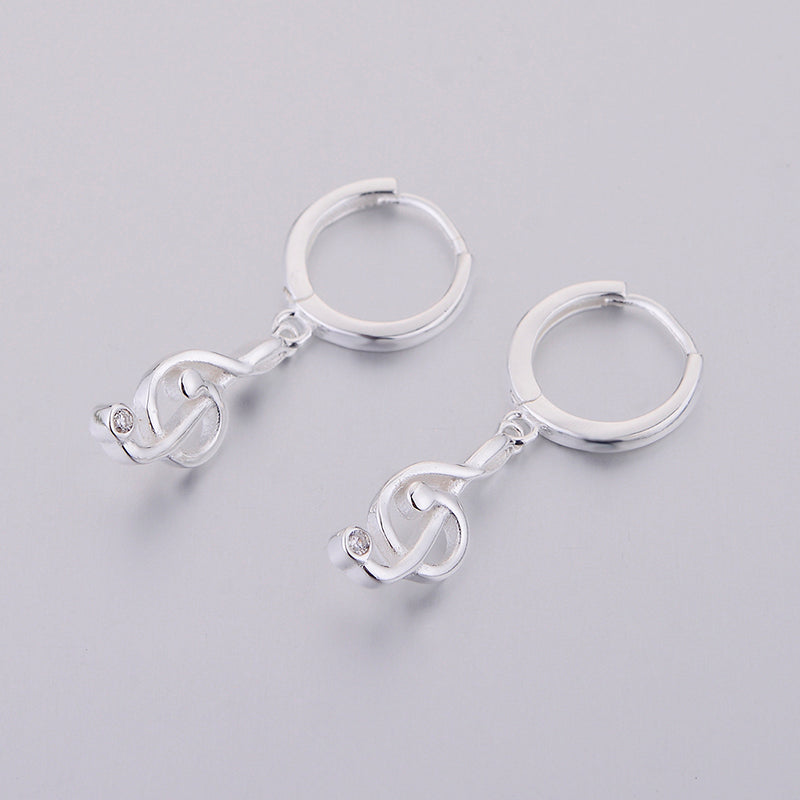 Music Treble Clef Hoop Earrings
