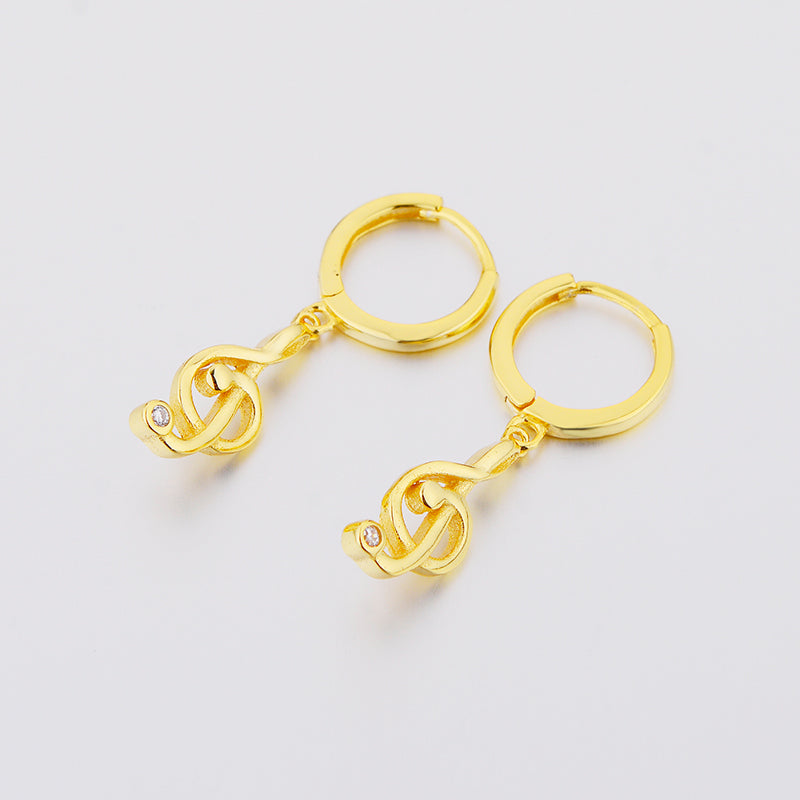 Music Treble Clef Hoop Earrings