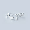 Free - Silver Asymmetry Music Stud Earrings