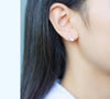 Free - Silver Asymmetry Music Stud Earrings