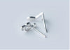 Silver Asymmetry Music Stud Earrings