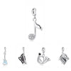Music 925 Sterling Silver Bead
