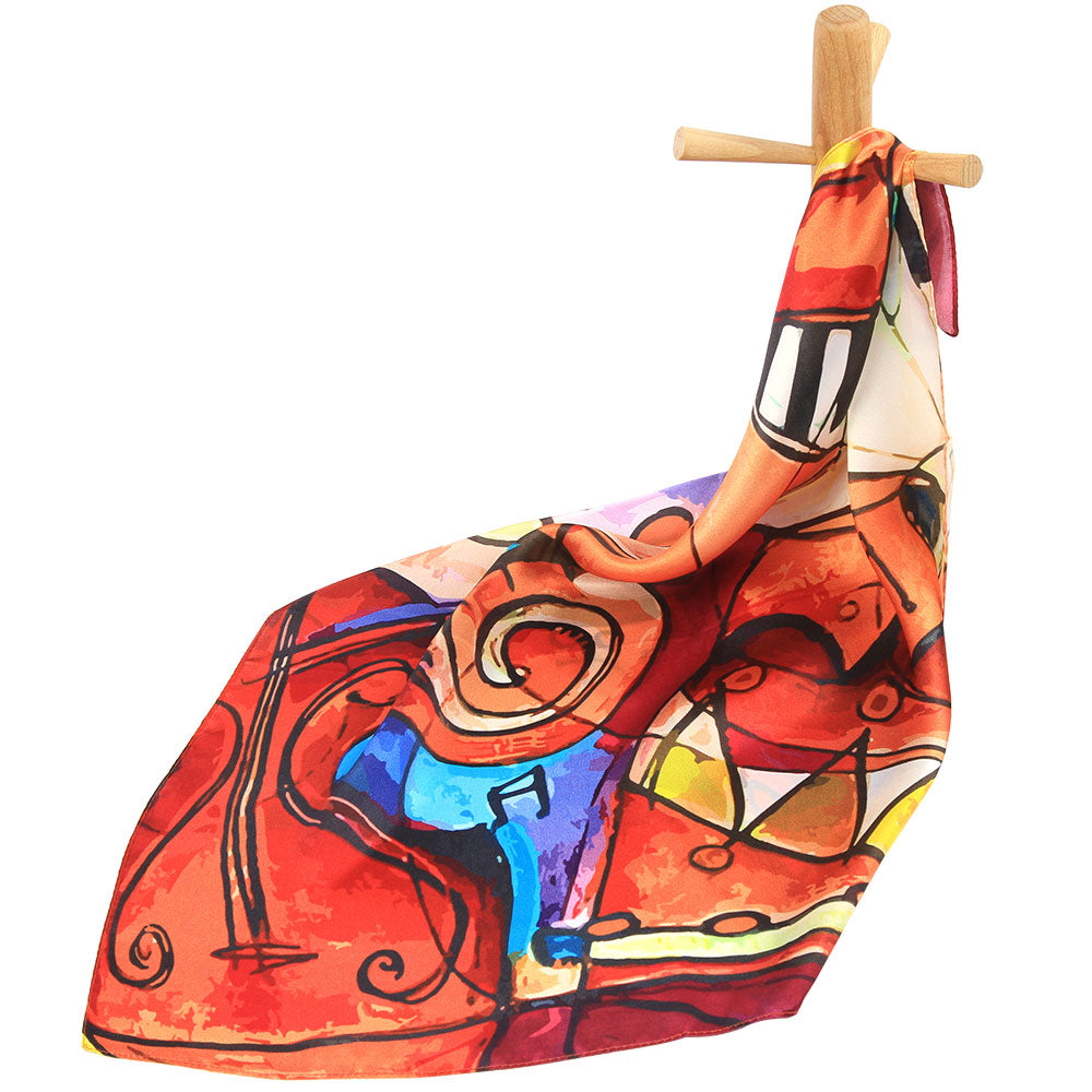 Music Art Silk Scarf