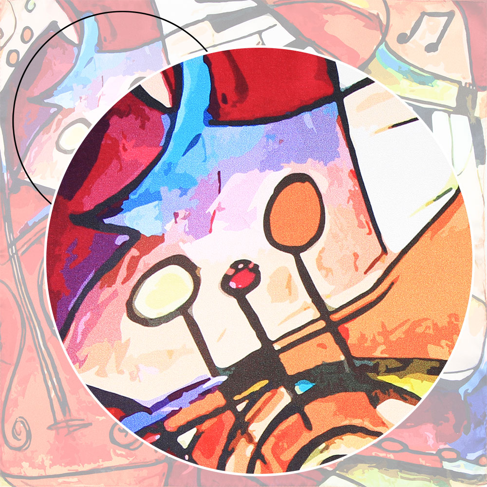 Music Art Silk Scarf