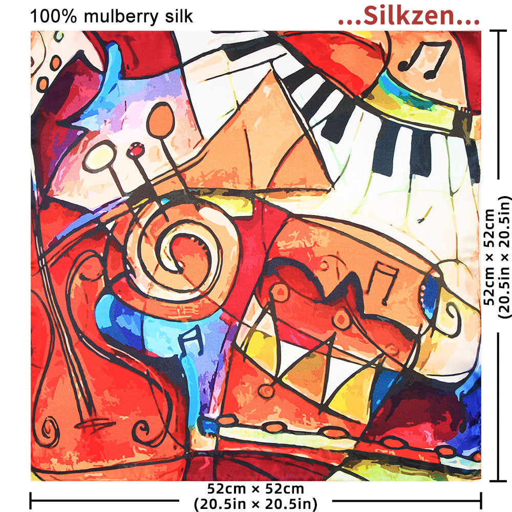 Music Art Silk Scarf