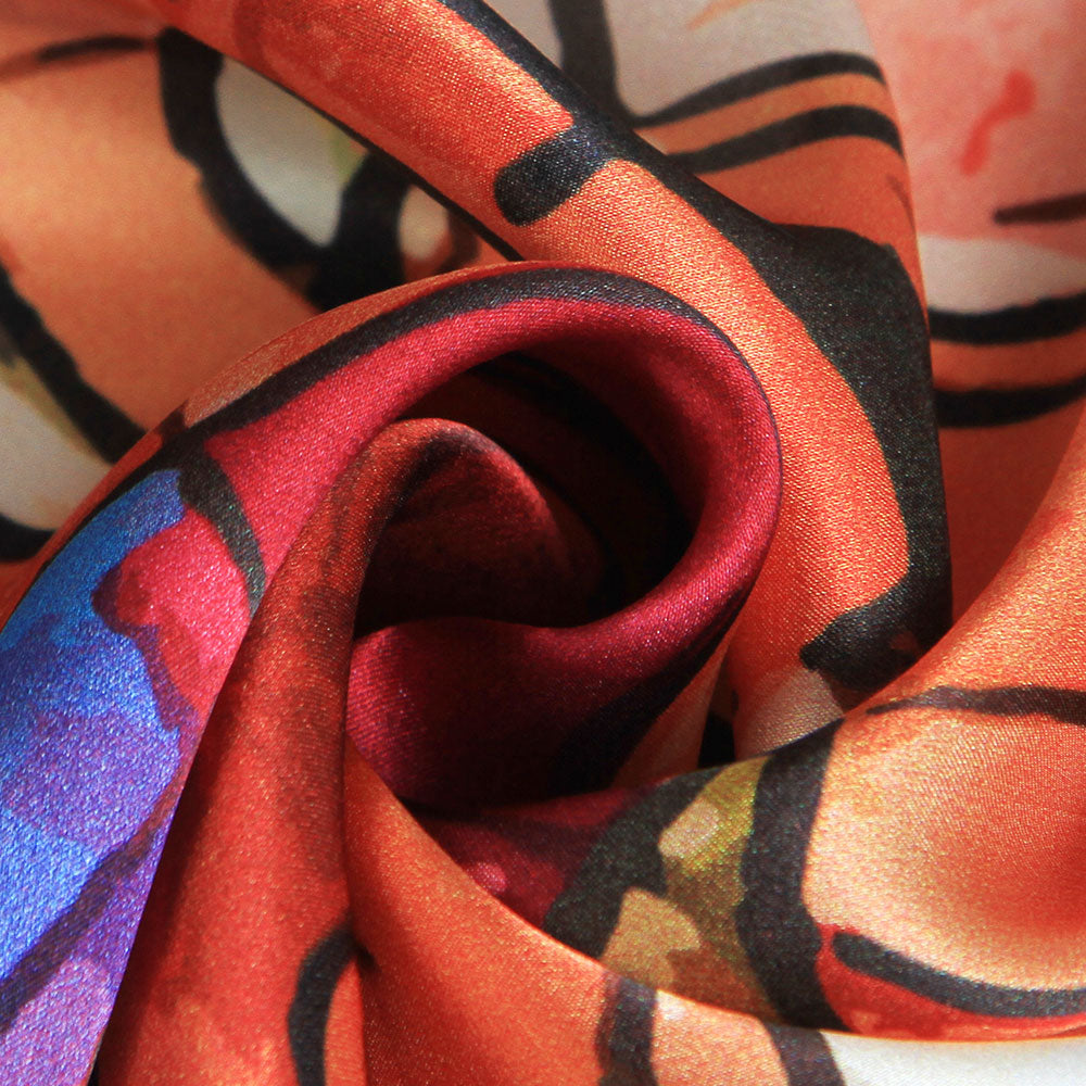 Music Art Silk Scarf