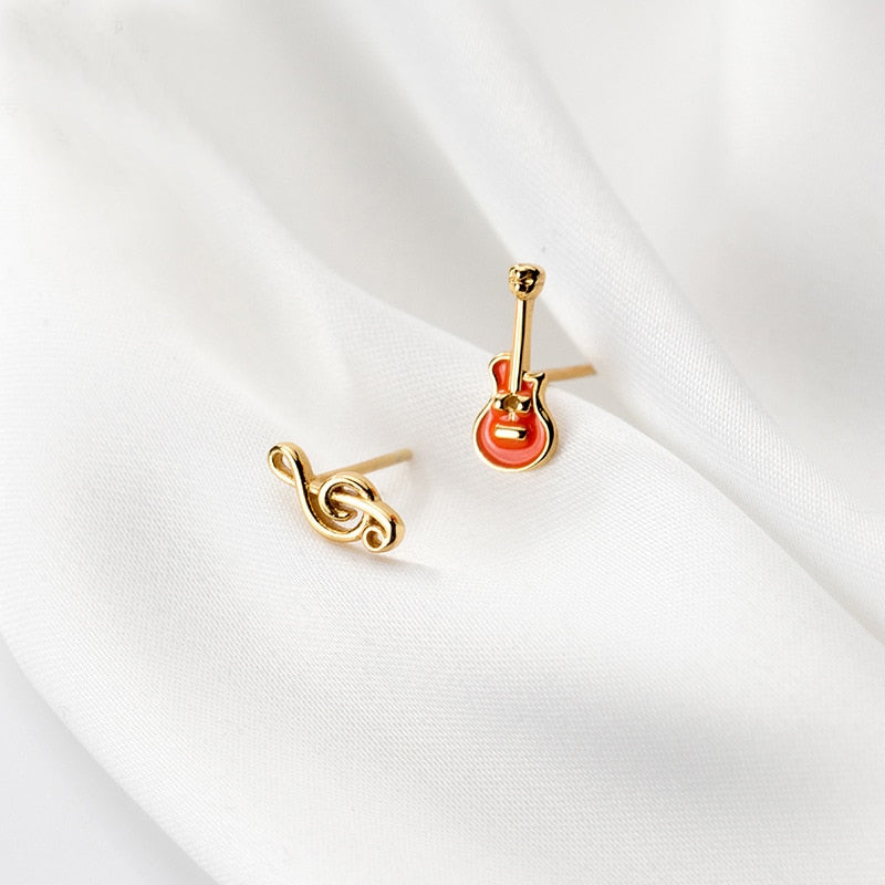 Sterling Silver Treble Clef Earrings