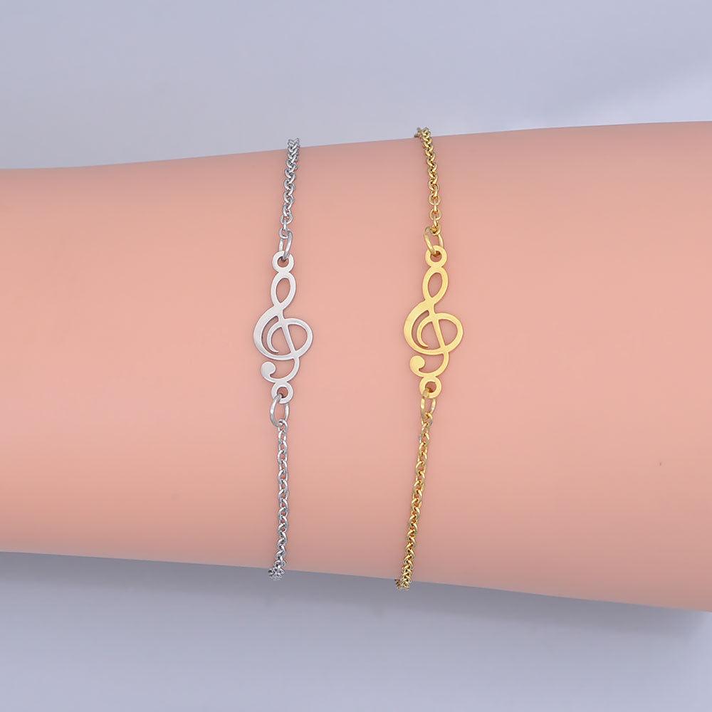 Treble Clef Music Bracelet