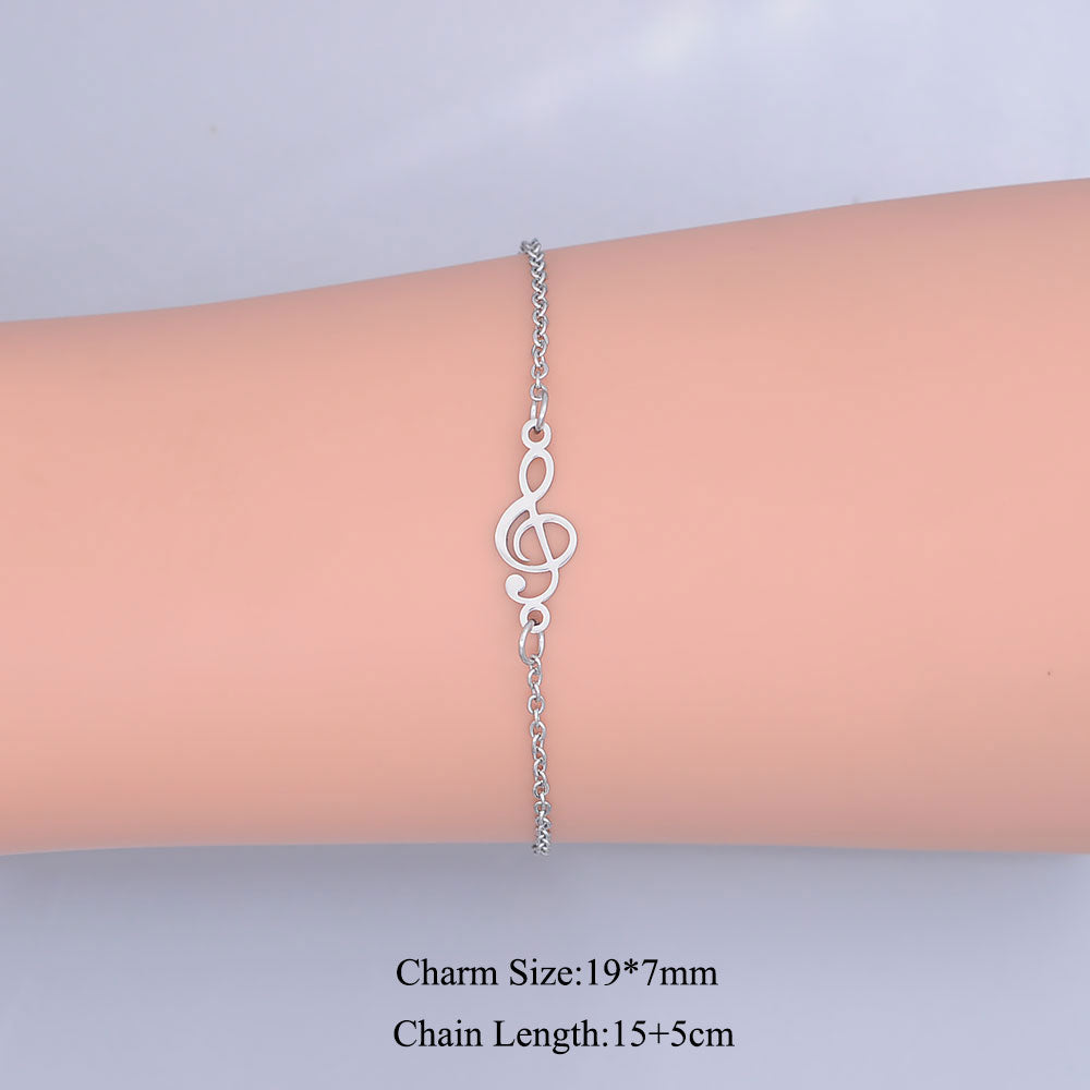 Treble Clef Music Bracelet