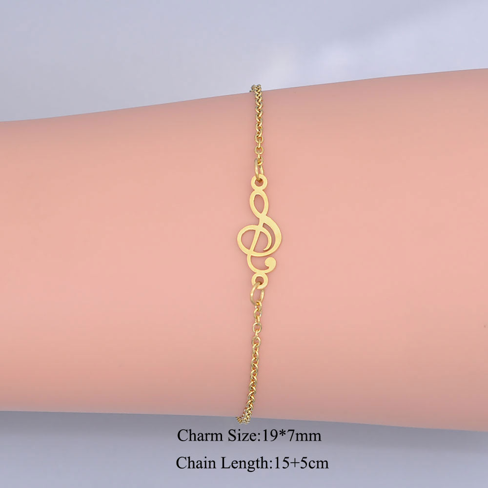 Treble Clef Music Bracelet