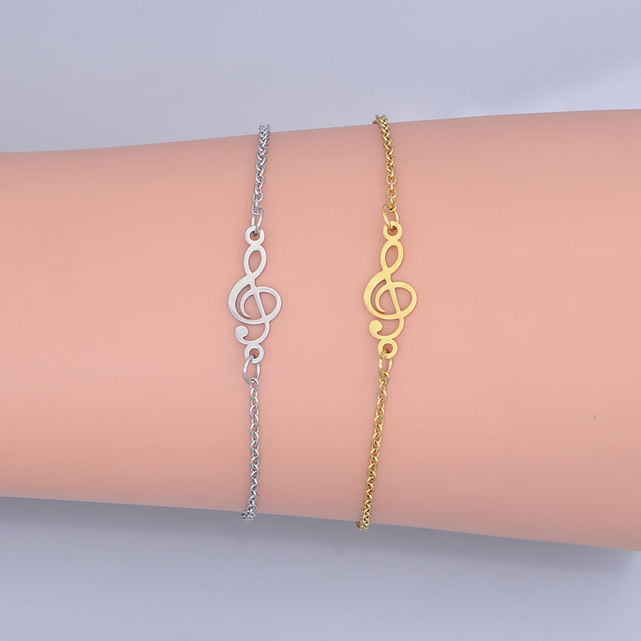 Treble Clef Music Bracelet