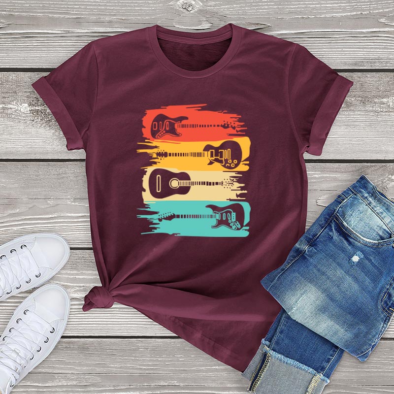 Guitar Colorful Painting T-shirt