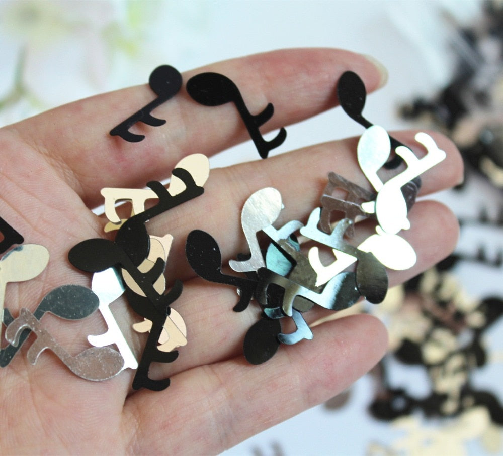 Sliver Music Notes Confetti