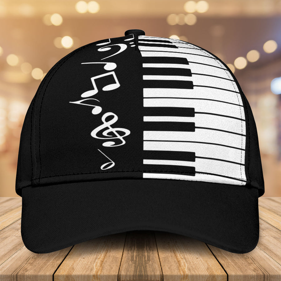 Piano Music Notes Classic Cap