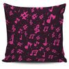 Pink Music Note Pillow Cover