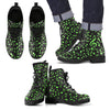 Musical Notes Treble Clef Green Leather Boots