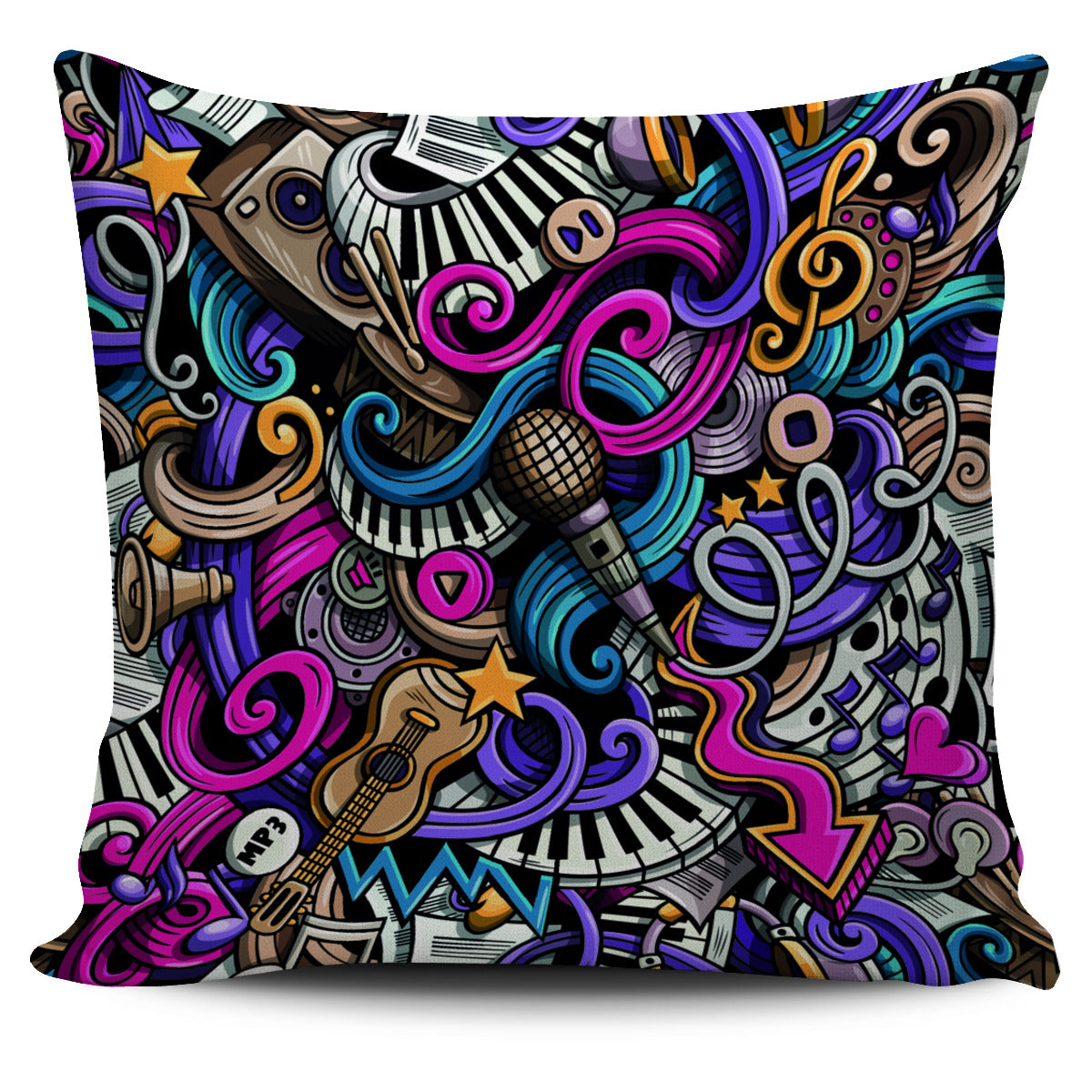 Music Instruments Pillow Covers