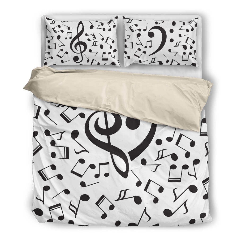 Love Musical Notes Bed Set
