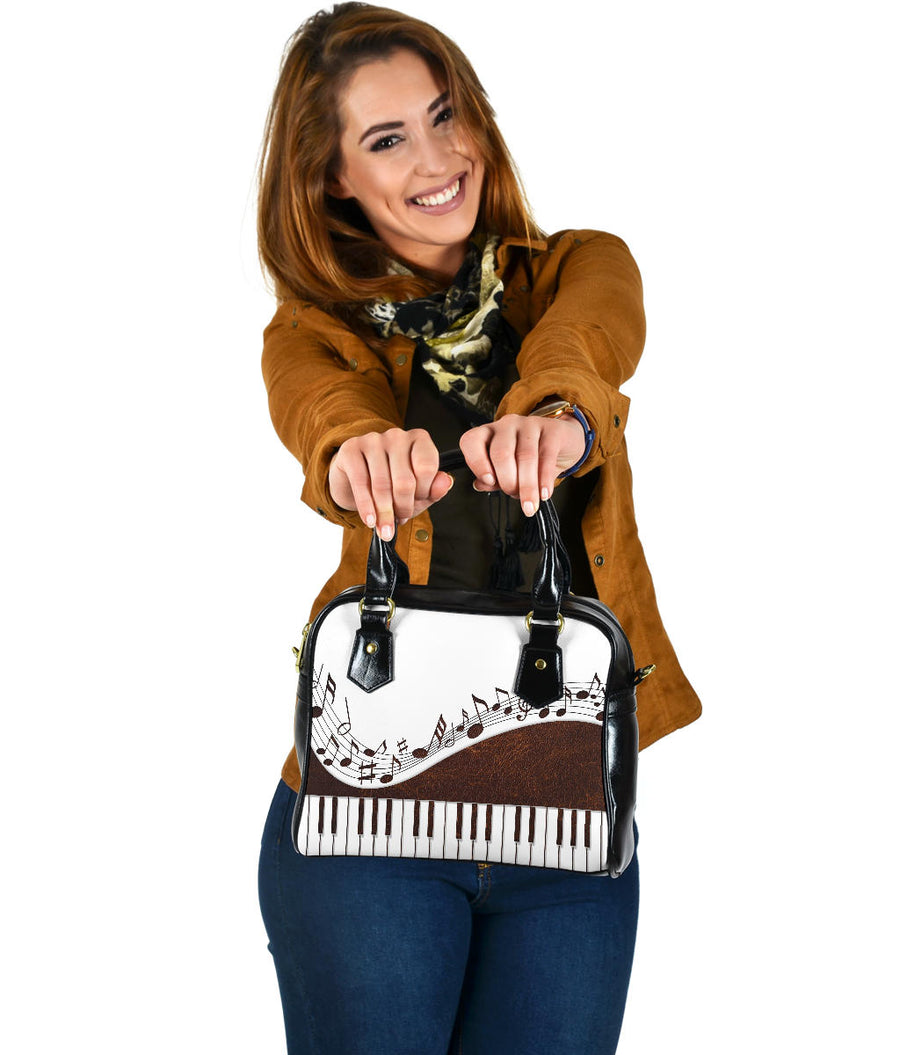 Piano Keys Music Shoulder Handbag